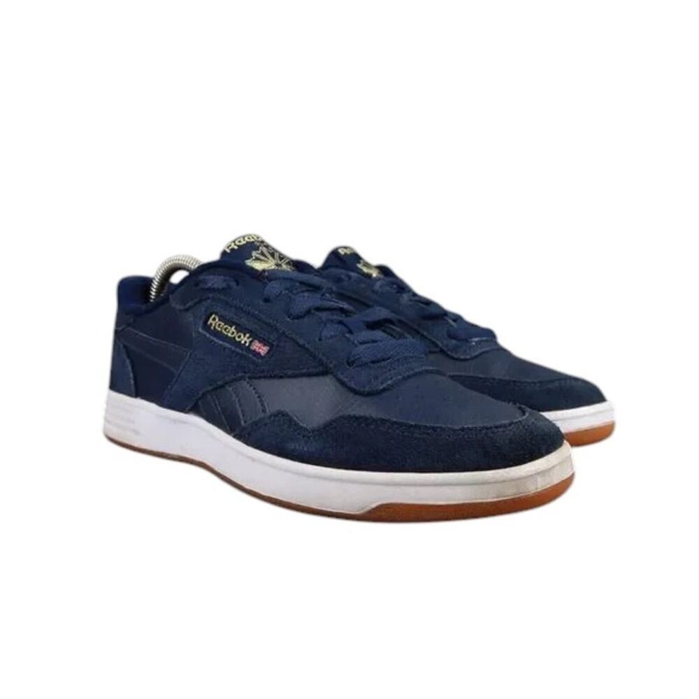 Reebok Shoes Womens 7.5 Sneakers Classic Lifestyle Trainers Blue Leather Lace Up
